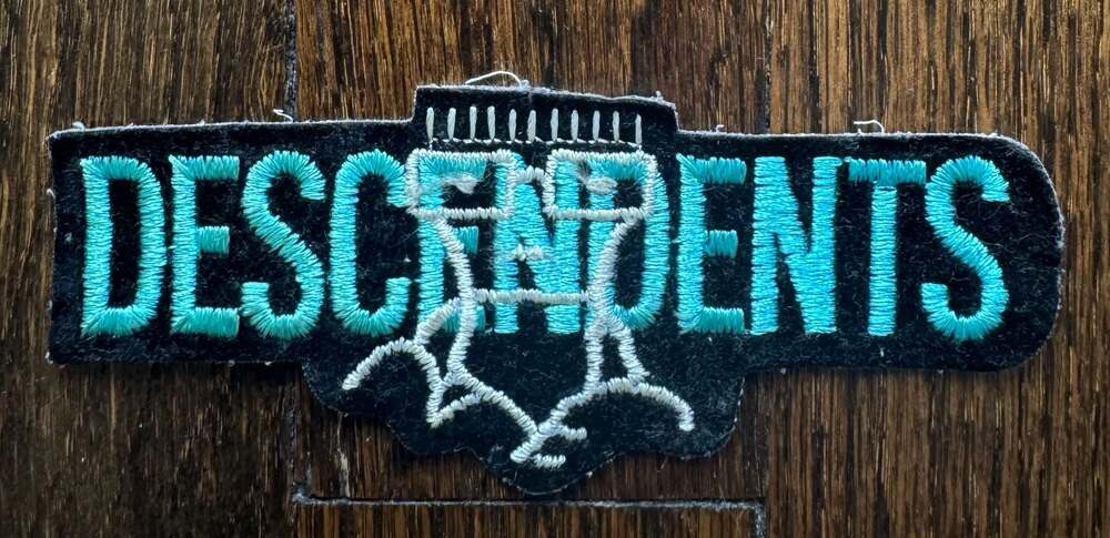 VINTAGE ‘00s 4.75” x 2” Descendents Milo Logo Embroidered Band Patch PUNK ROCK